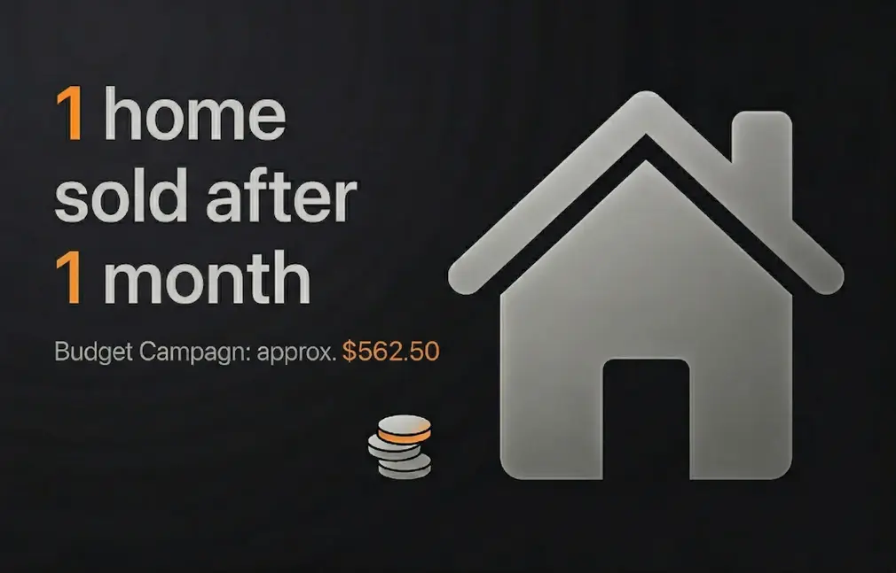 1 home sold in the first month of the advertising campaign