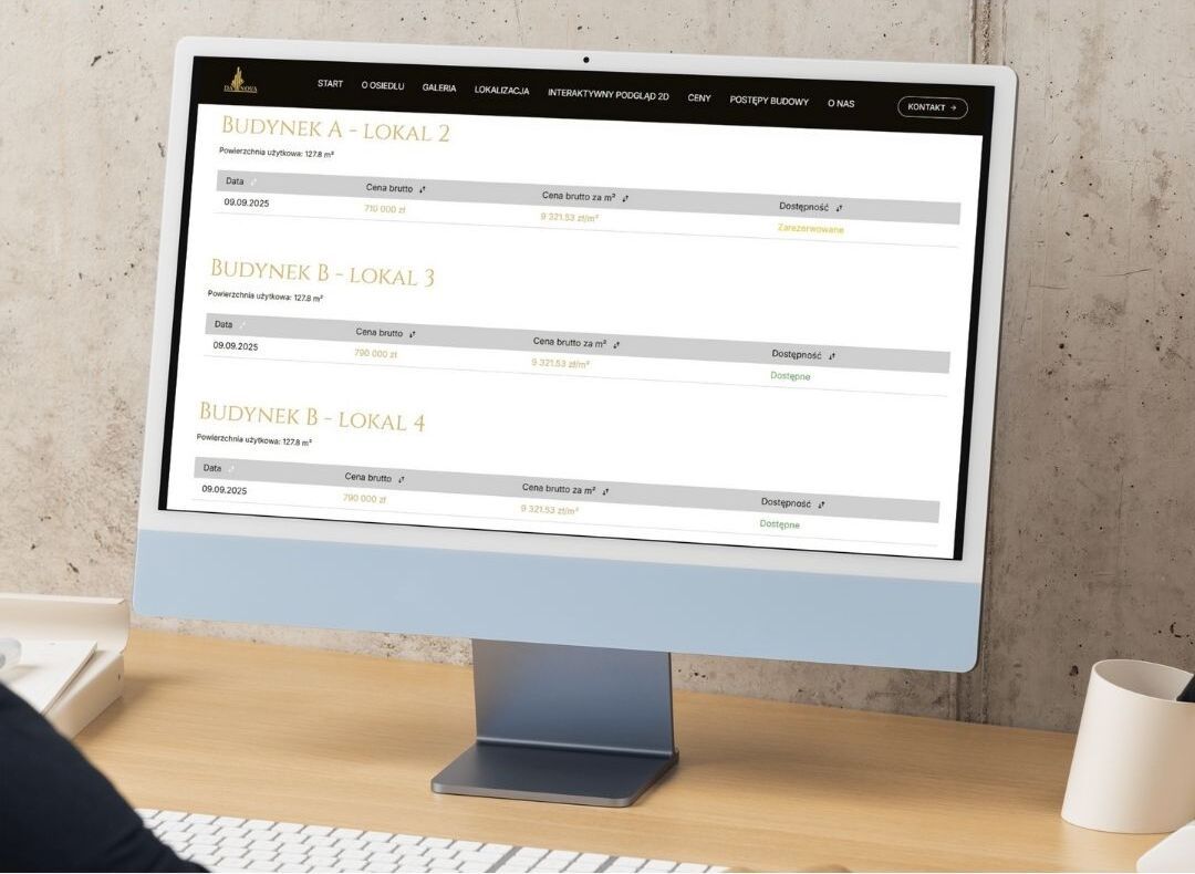 property website with pricing