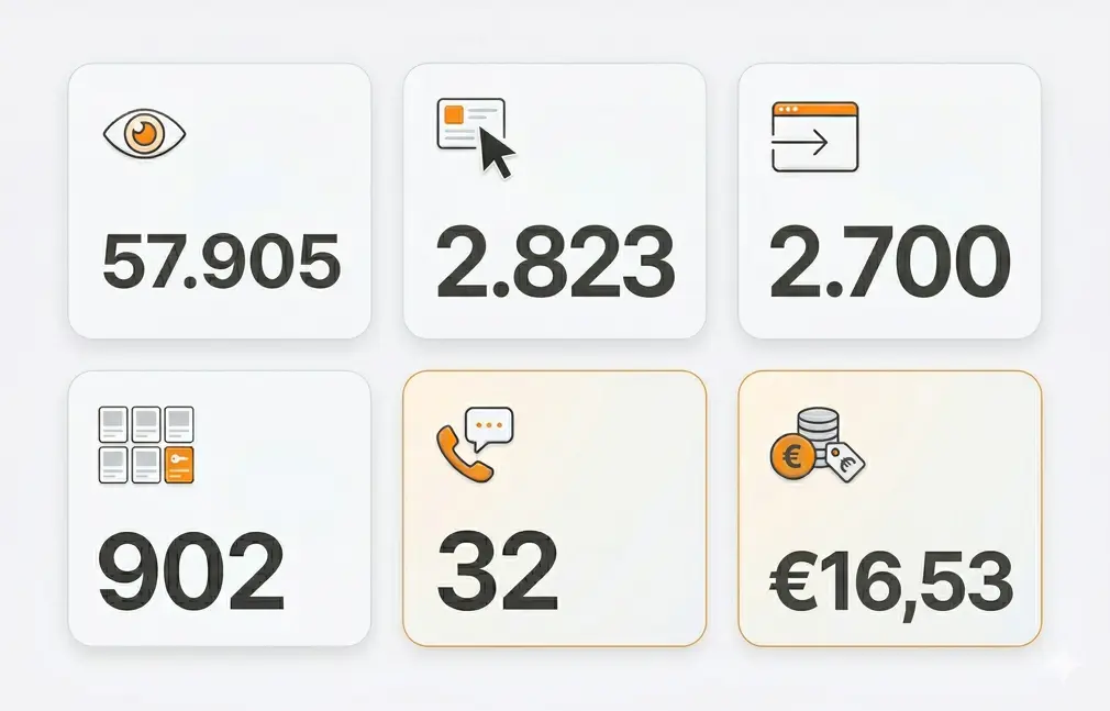 Ergebnisse nach 1 Monat Immobilienkampagnen für ein Wohnprojekt