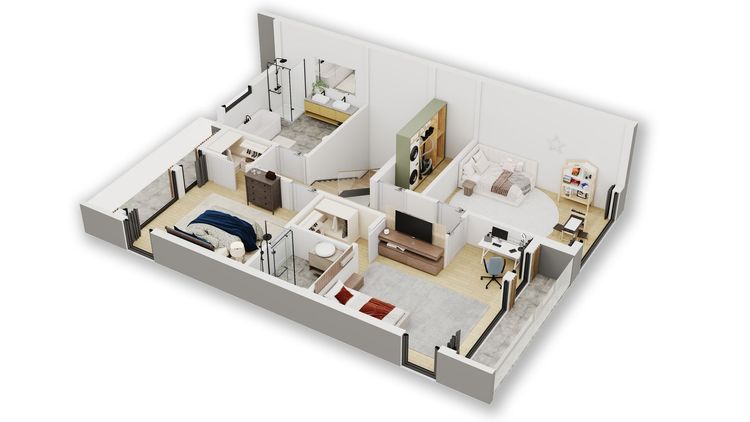 Featured image for article: Axonometric Floor Plan of an Apartment, Property, House for a Real Estate