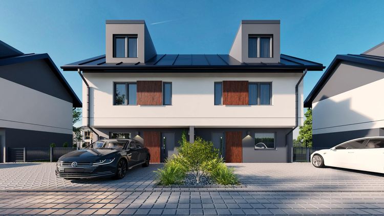 wizualizacja 3d budynku prefabrykowanego