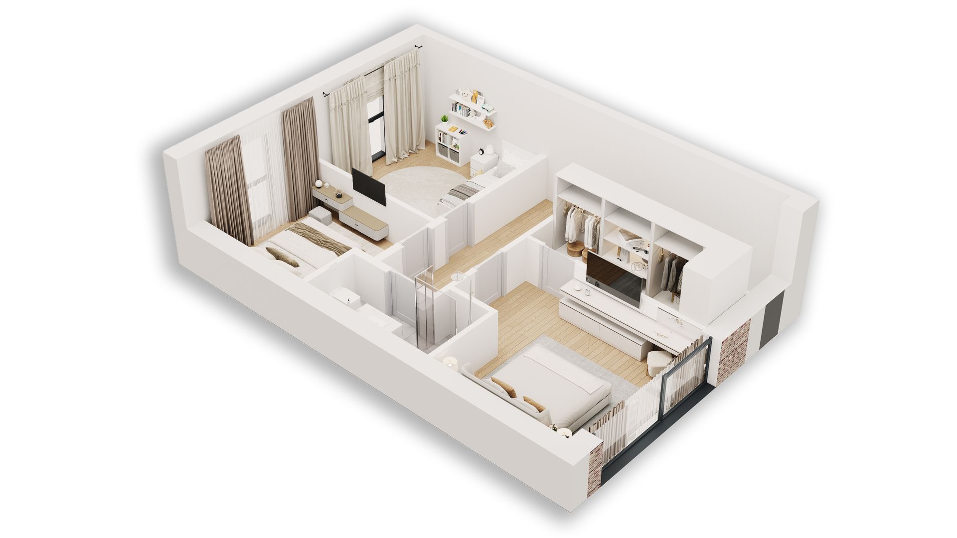 rzut 3d mieszkania olsztyn