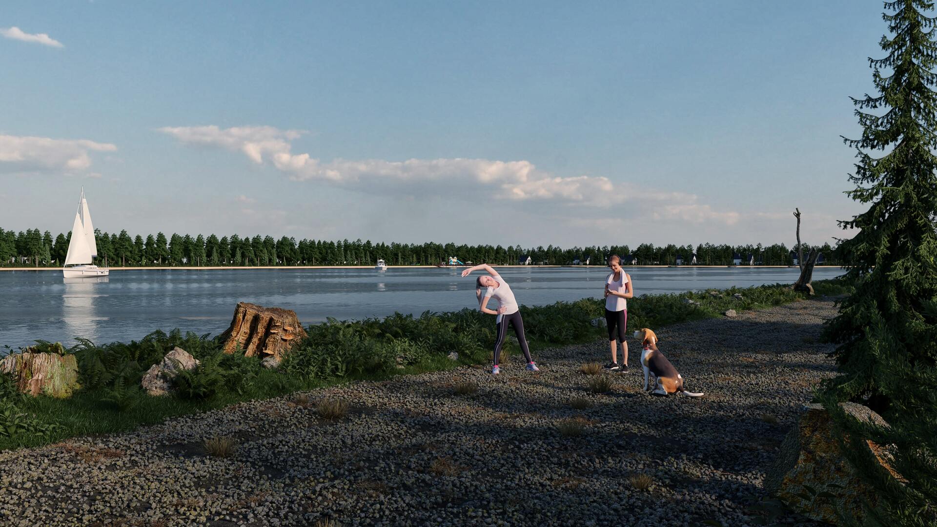 wizualizacja 3d ośrodka wypoczynkowego resort kąpielisko