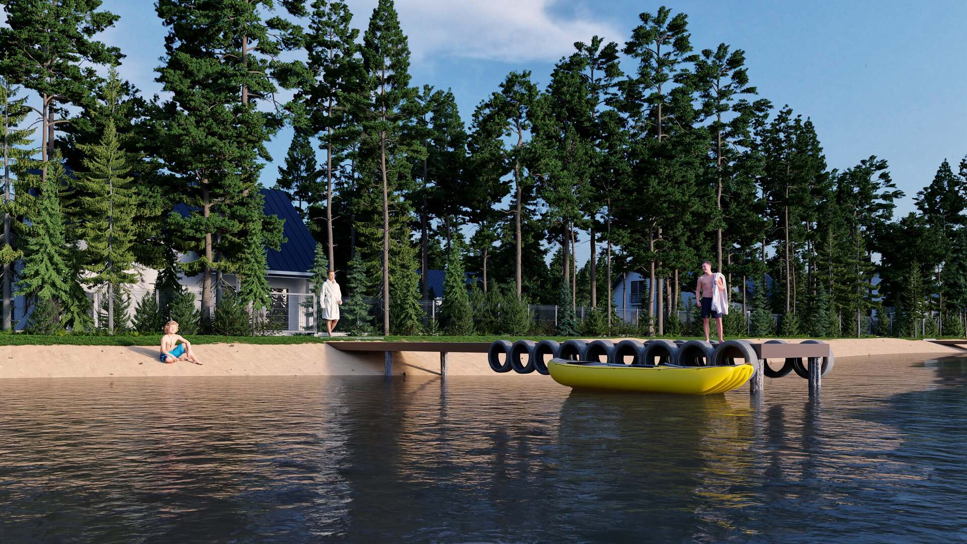wizualizacja 3d ośrodka wypoczynkowego resort kąpielisko