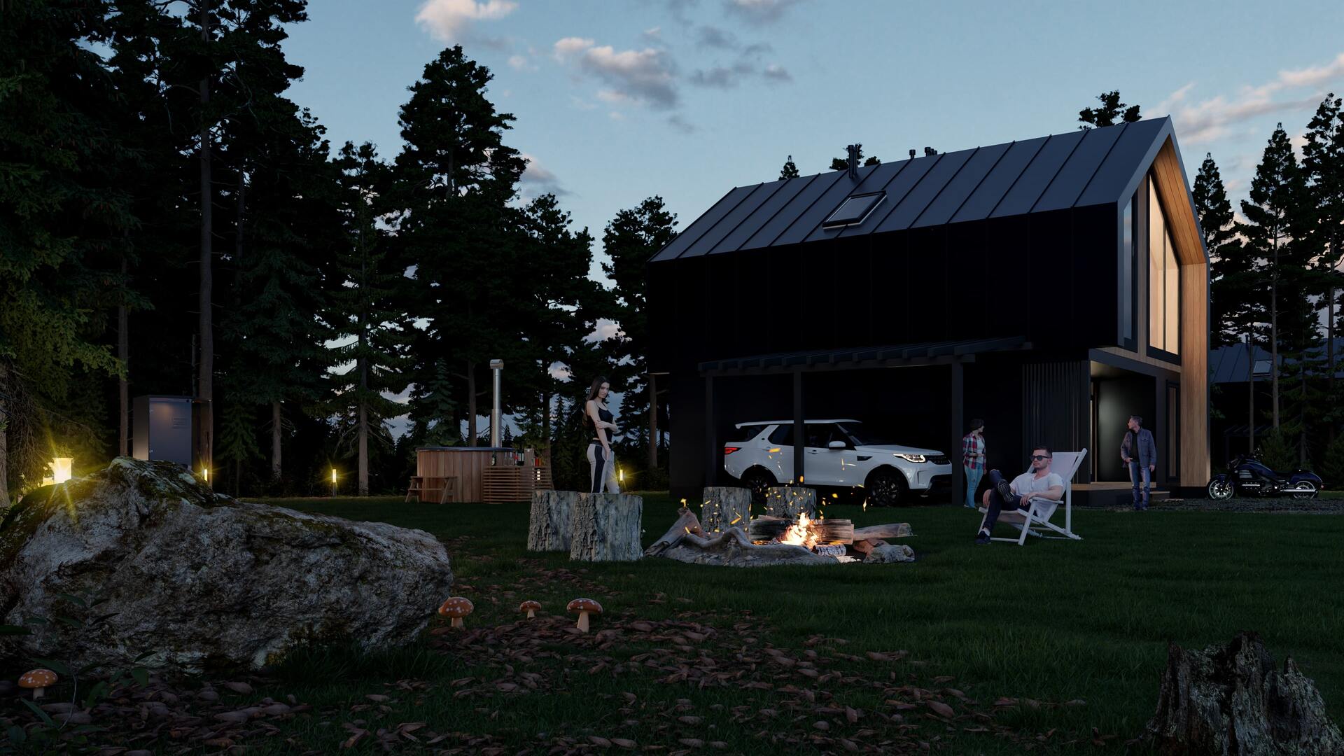 wizualizacja 3d ośrodka wypoczynkowego resort kąpielisko